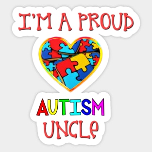 Proud Autism Uncle Sticker